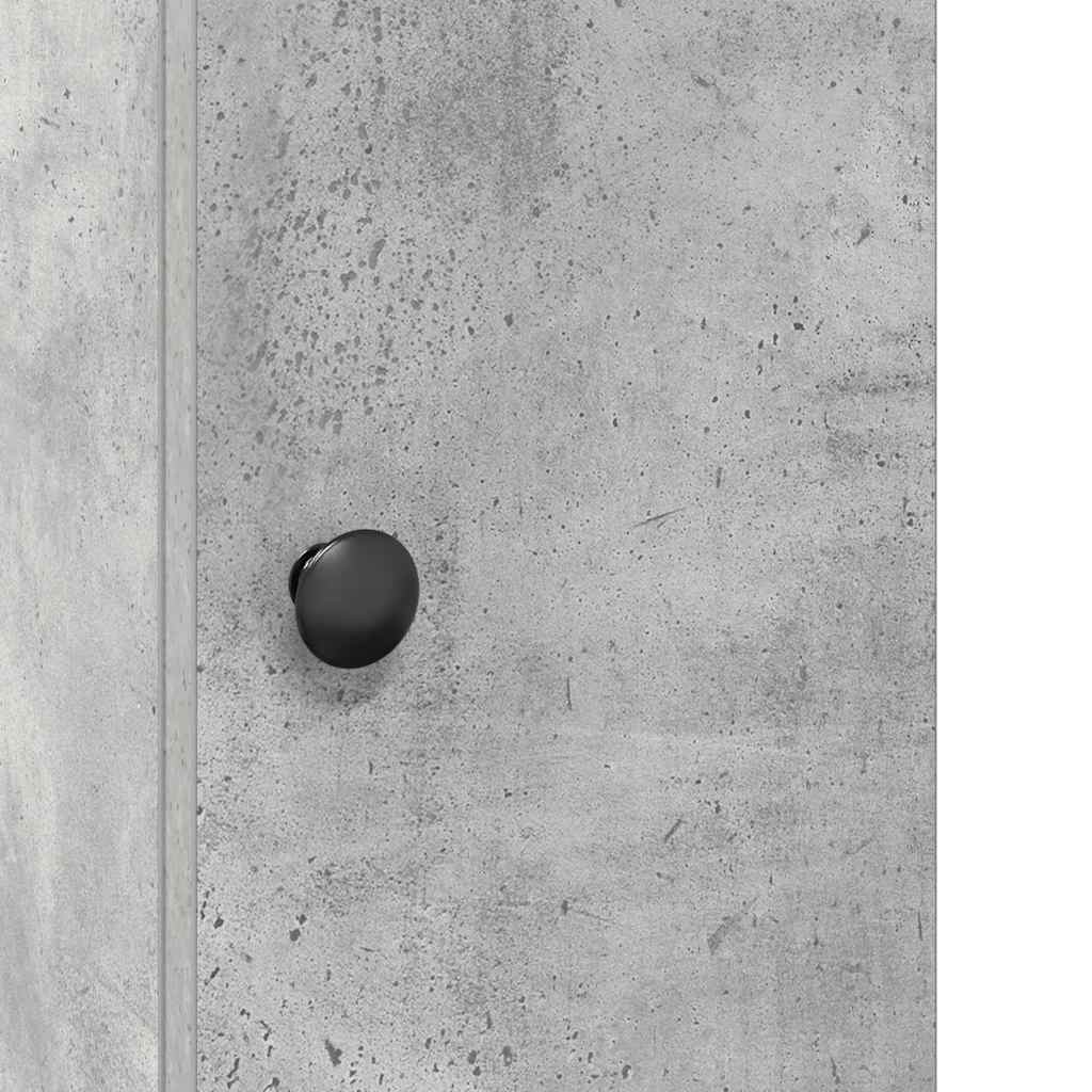 Bathroom Cabinet with Roll Holder Concrete Grey 20,5x22x72 cm