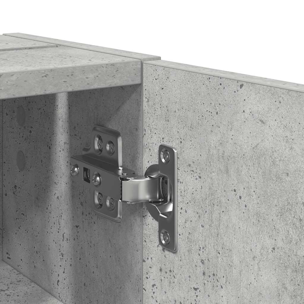 Bathroom Cabinet with Roll Holder Concrete Grey 20,5x22x72 cm