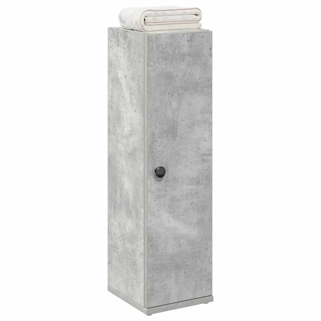 Bathroom Cabinet with Roll Holder Concrete Grey 20,5x22x72 cm