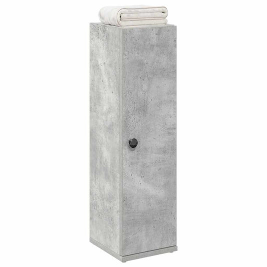 Bathroom Cabinet with Roll Holder Concrete Grey 20,5x22x72 cm