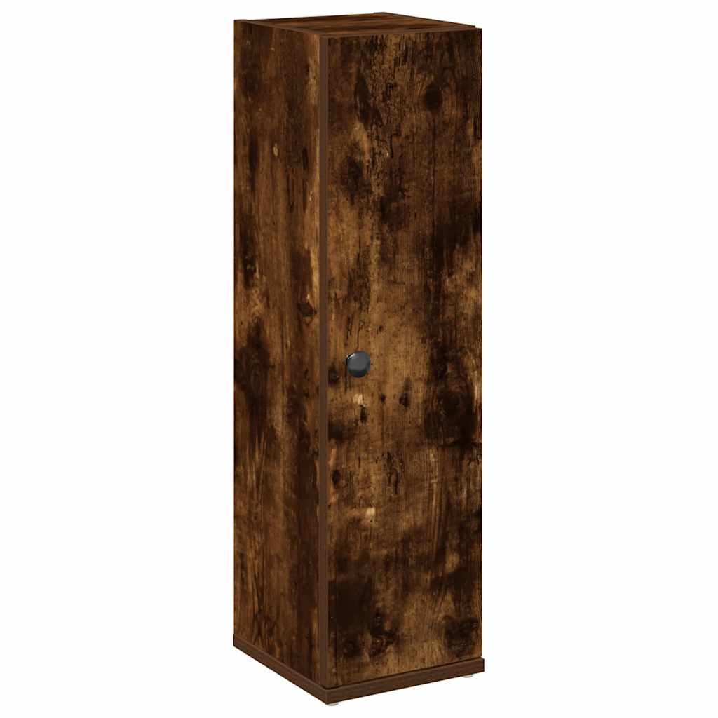 Bathroom Cabinet with Roll Holder Smoked Oak 20,5x22x72 cm