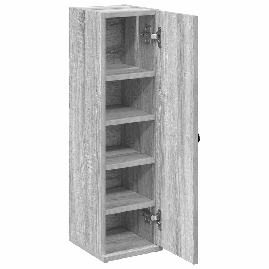 Bathroom Cabinet with Roll Holder Grey Sonoma 20,5x22x72 cm