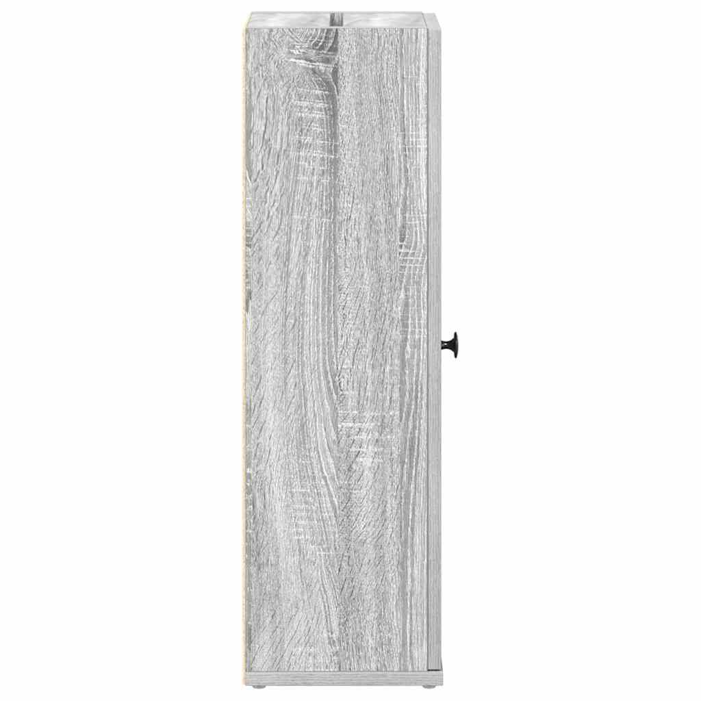 Bathroom Cabinet with Roll Holder Grey Sonoma 20,5x22x72 cm