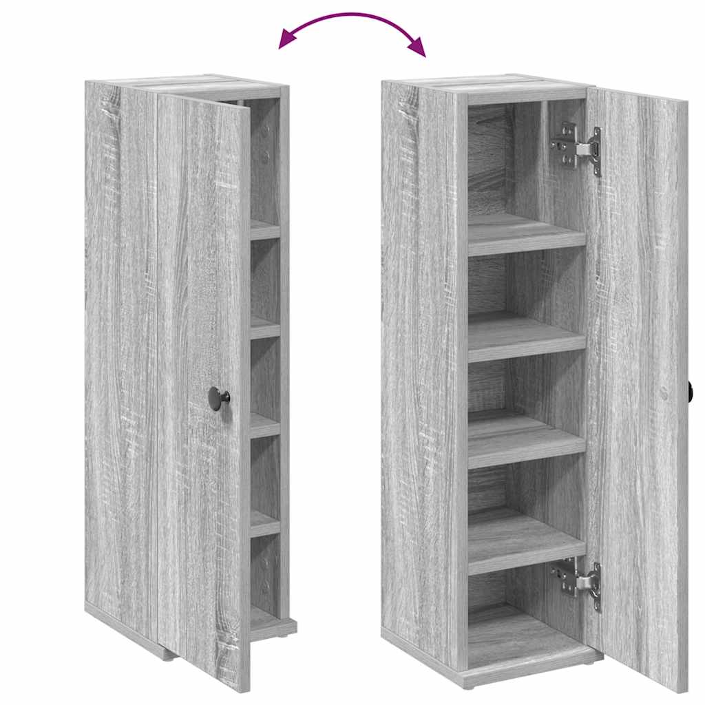 Bathroom Cabinet with Roll Holder Grey Sonoma 20,5x22x72 cm