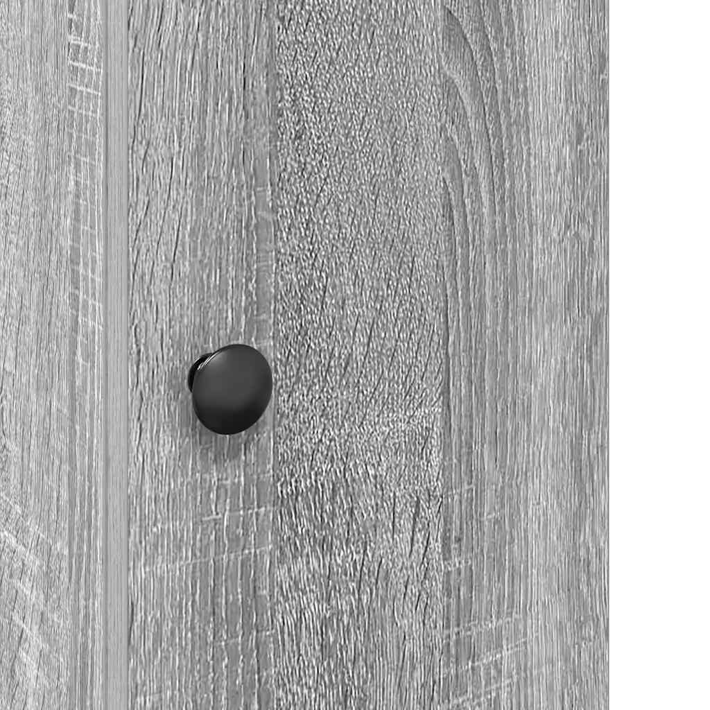 Bathroom Cabinet with Roll Holder Grey Sonoma 20,5x22x72 cm