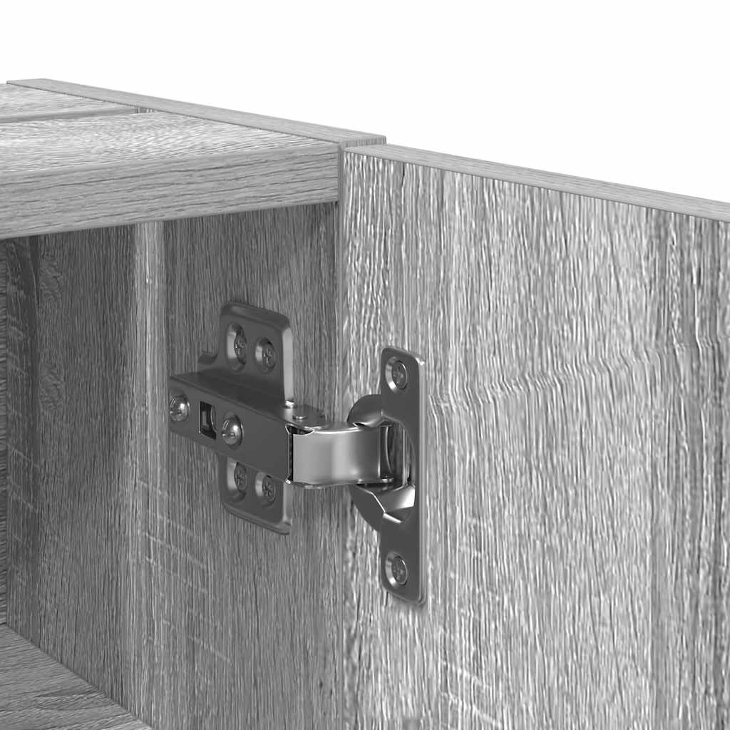 Bathroom Cabinet with Roll Holder Grey Sonoma 20,5x22x72 cm
