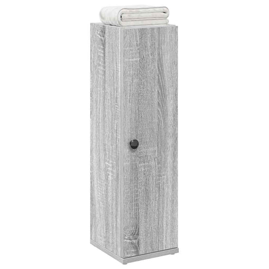 Bathroom Cabinet with Roll Holder Grey Sonoma 20,5x22x72 cm