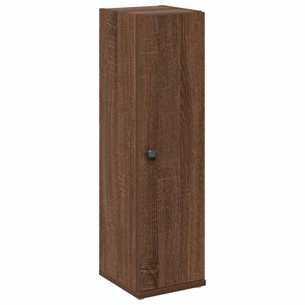 vidaXL Bathroom Cabinet with Roll Holder Brown Oak 20.5x22x72 cm