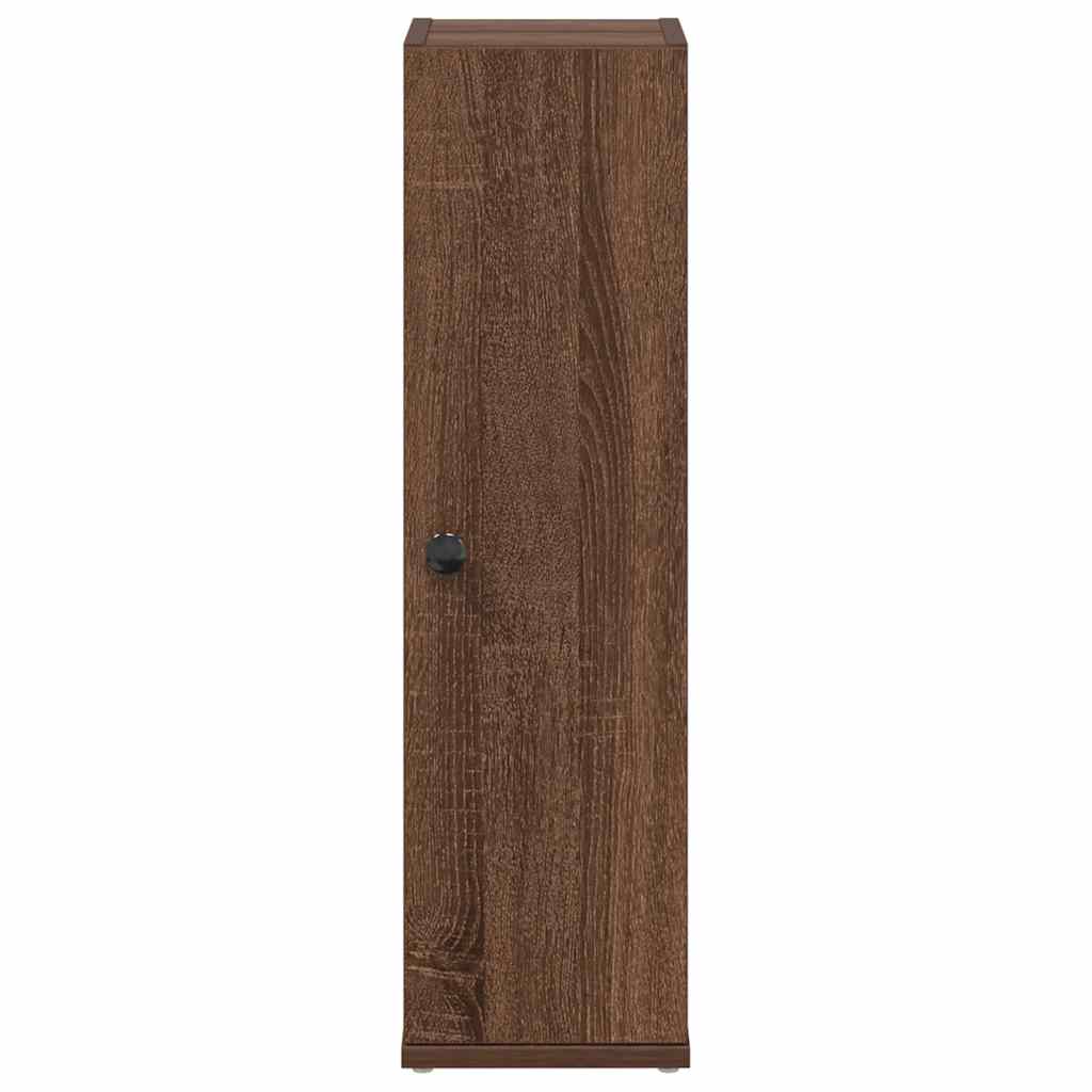 vidaXL Bathroom Cabinet with Roll Holder Brown Oak 20.5x22x72 cm