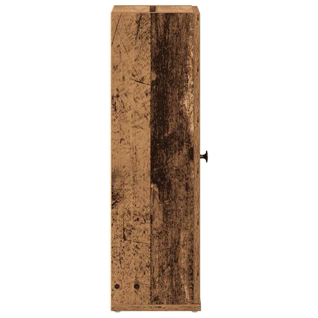 Bathroom Cabinet with Roll Holder Old Wood 20,5x22x72 cm