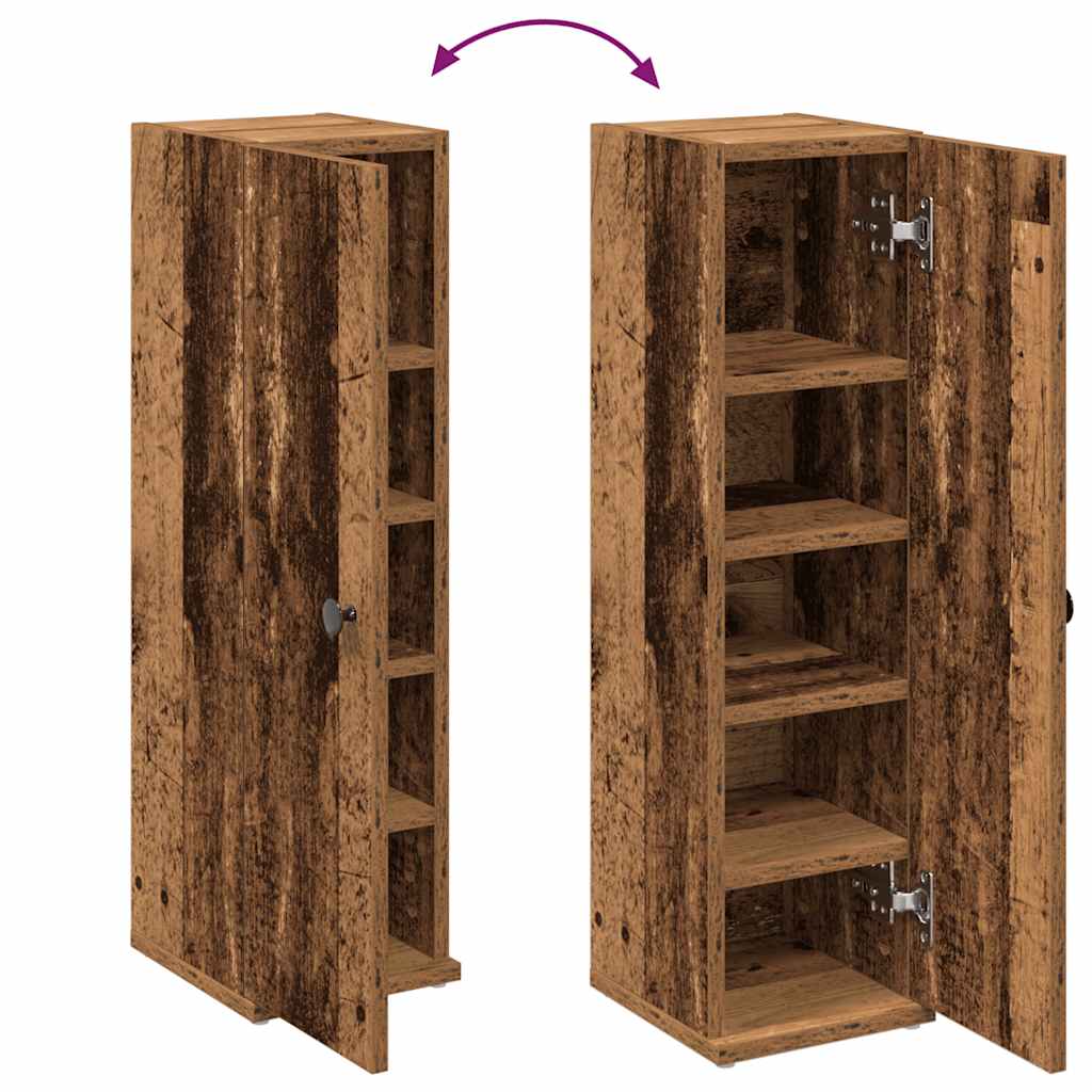 Bathroom Cabinet with Roll Holder Old Wood 20,5x22x72 cm