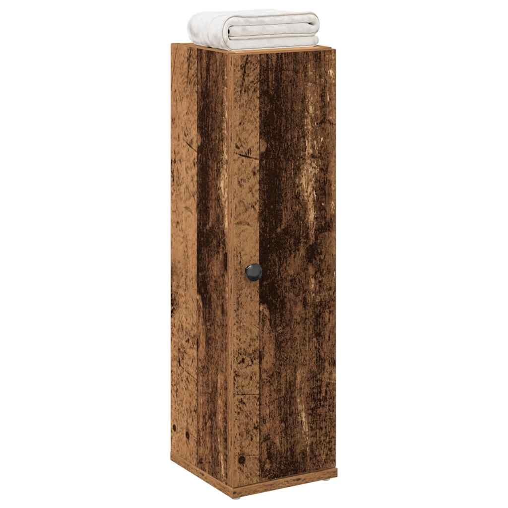 Bathroom Cabinet with Roll Holder Old Wood 20,5x22x72 cm