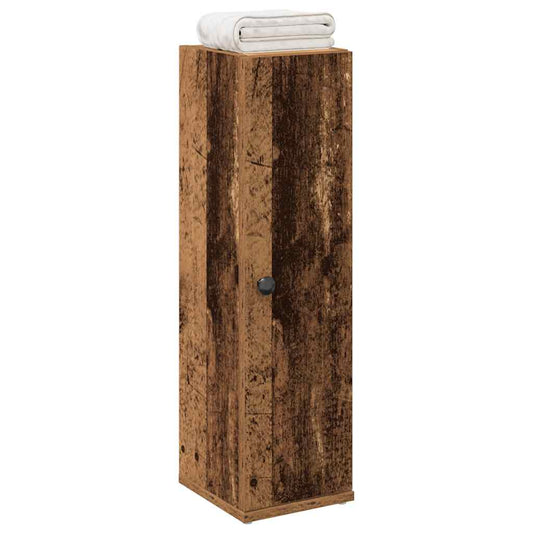 Bathroom Cabinet with Roll Holder Old Wood 20,5x22x72 cm