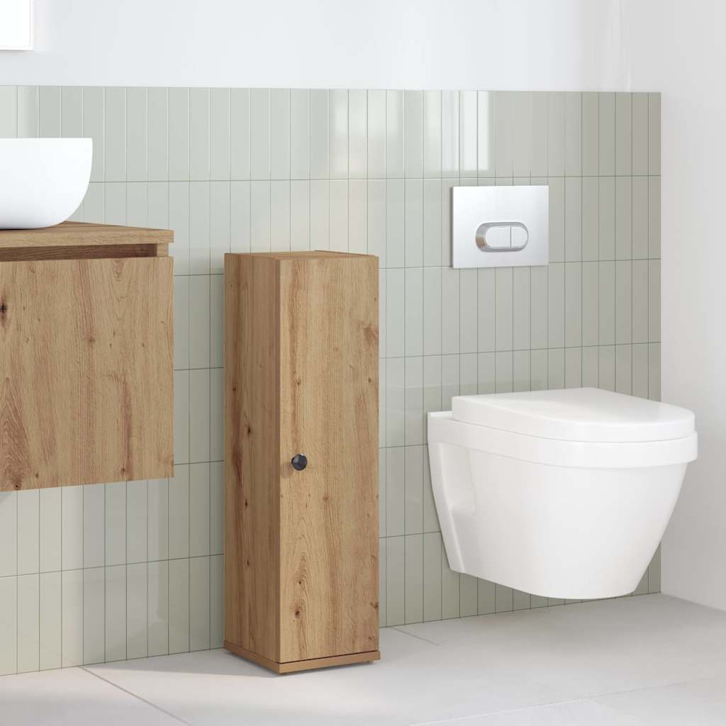 vidaXL Bathroom Cabinet with Roll Holder Artisan Oak 20.5x22x72 cm