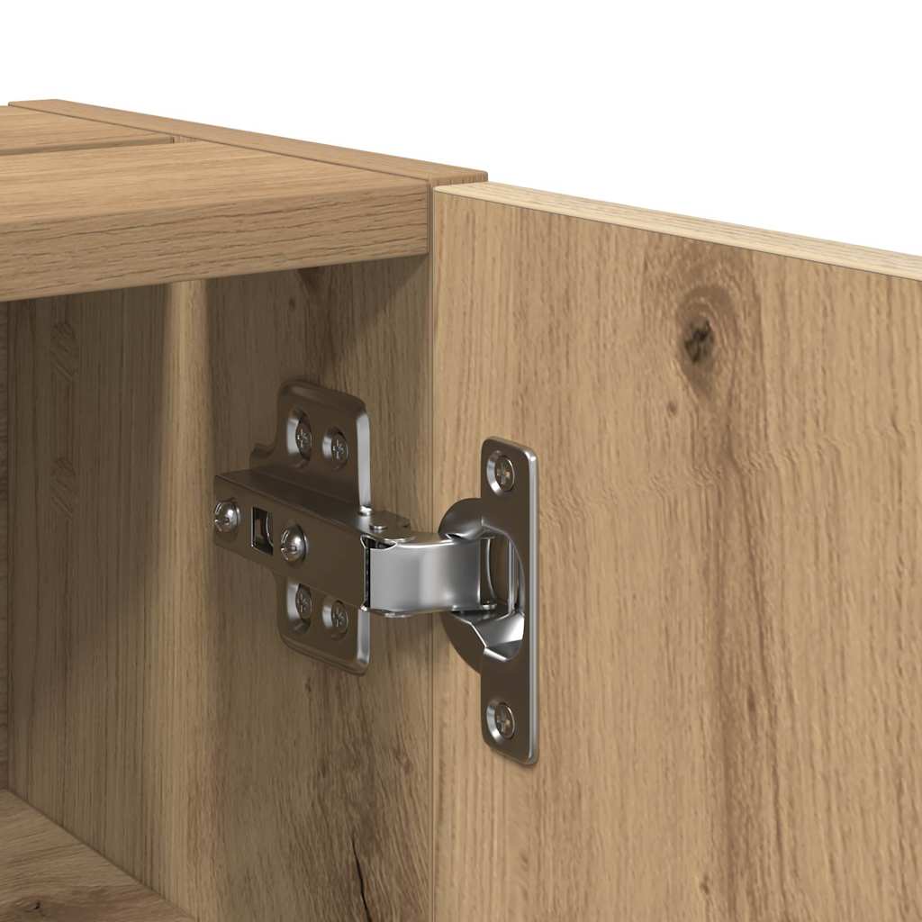 vidaXL Bathroom Cabinet with Roll Holder Artisan Oak 20.5x22x72 cm