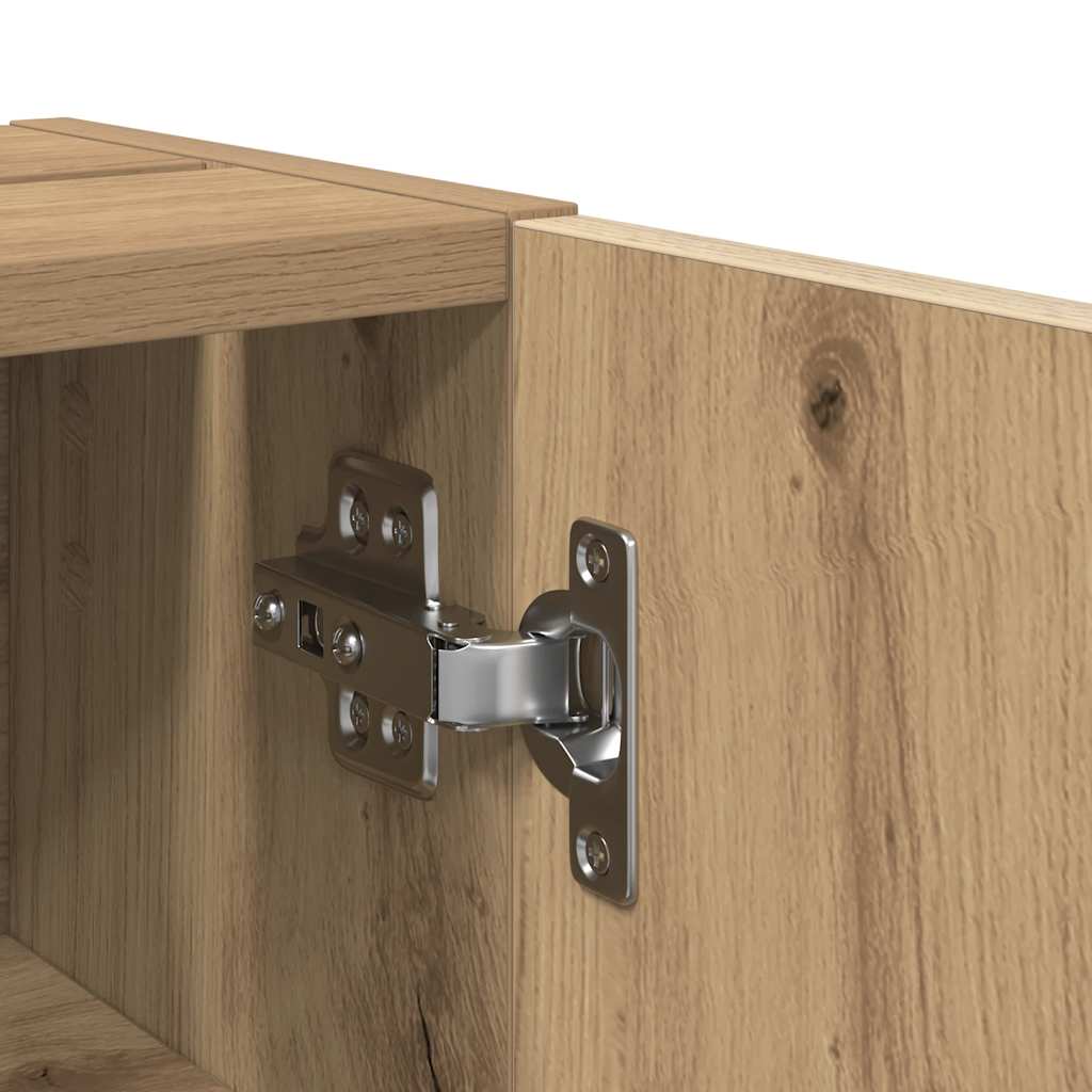 Bathroom Cabinet with Roll Holder Artisan Oak 20,5x22x72 cm