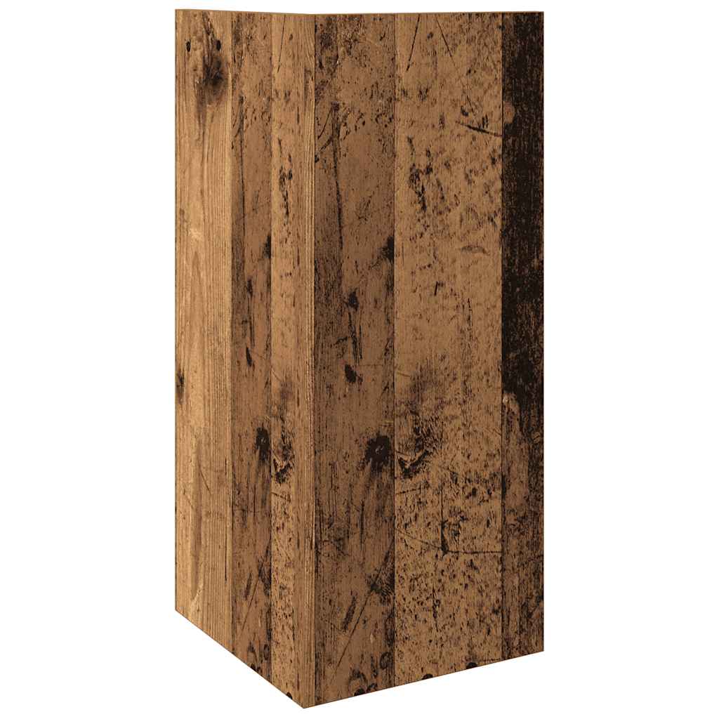 Side Table with Shelf Old Wood 25.5x27x60 cm