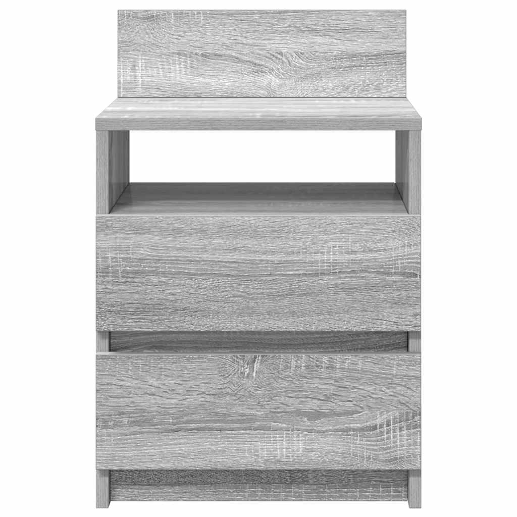 Bedside Cabinets 2 pcs with 2 Drawers Grey Sonoma 40x33x60 cm