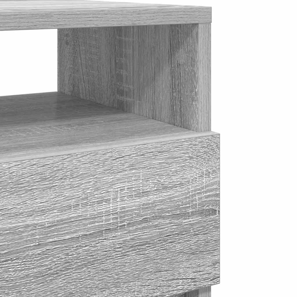 Bedside Cabinets 2 pcs with 2 Drawers Grey Sonoma 40x33x60 cm