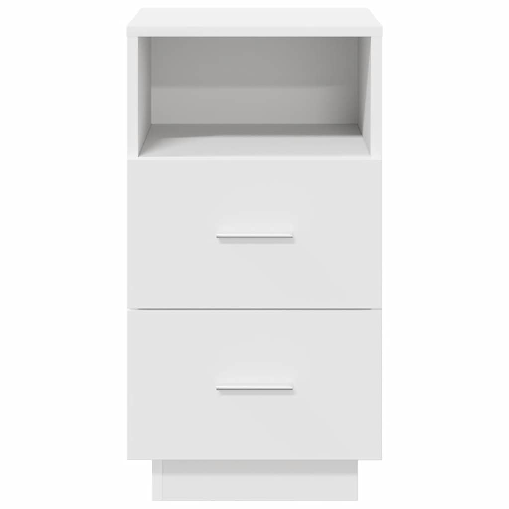 Bedside Cabinet with 2 Drawers White 36x36x68 cm