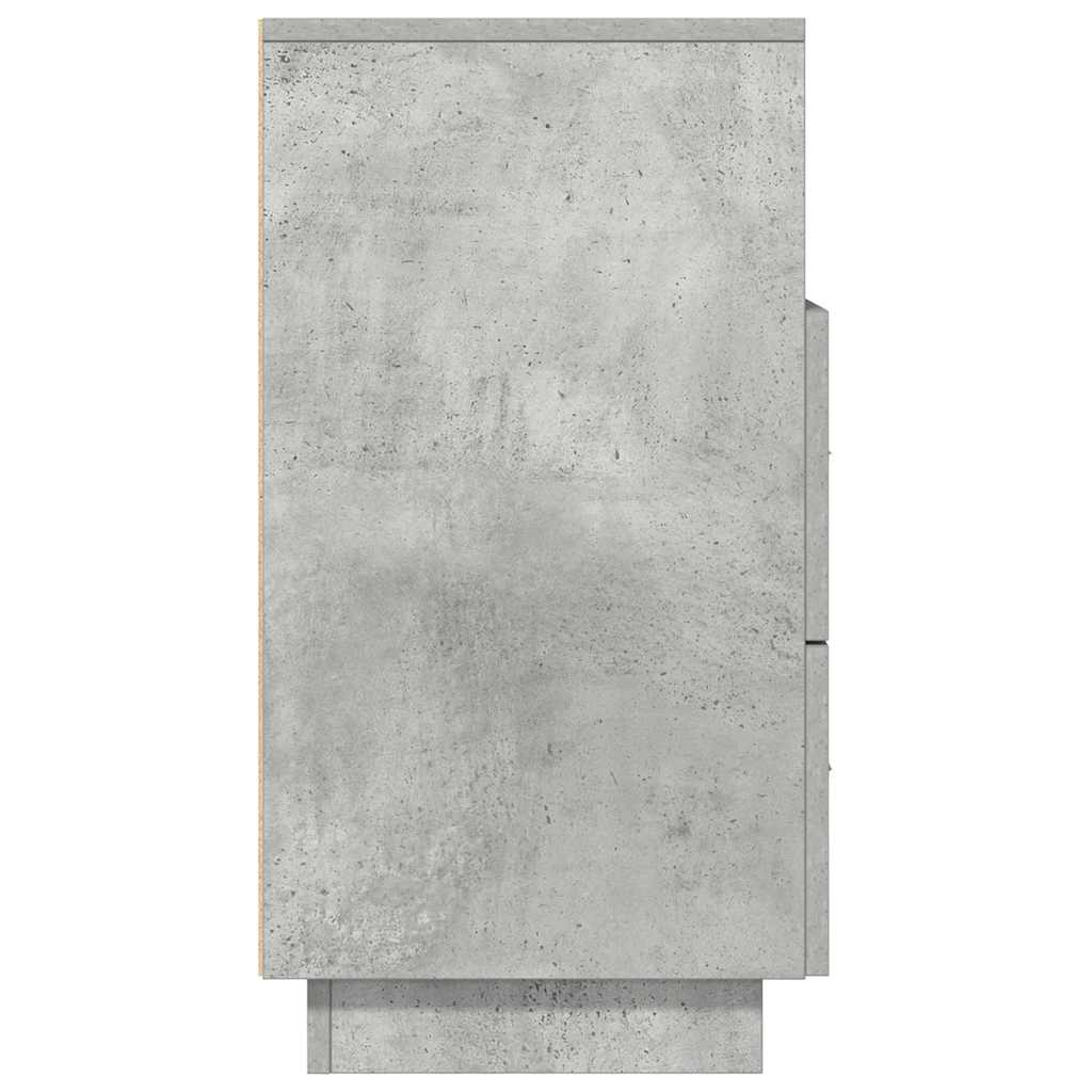 vidaXL Bedside Cabinets 2 pcs with 2 Drawers Concrete Grey 36x36x68 cm