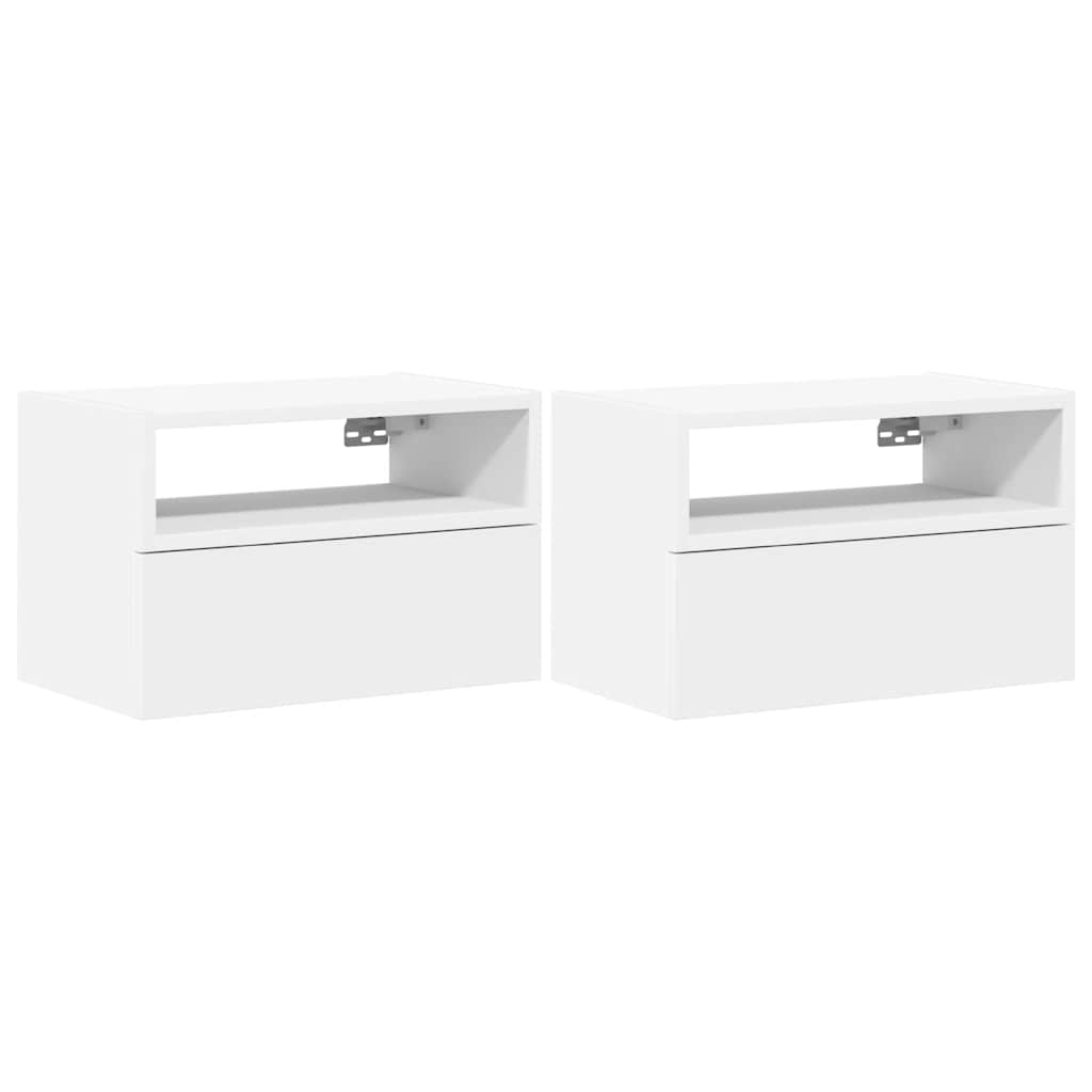 vidaXL Wall-mounted Bedside Cabinets 2 pcs White 45x26x28.5 cm