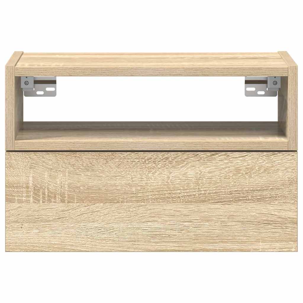 vidaXL Wall-mounted Bedside Cabinets 2 pcs Sonoma Oak 45x26x28.5 cm