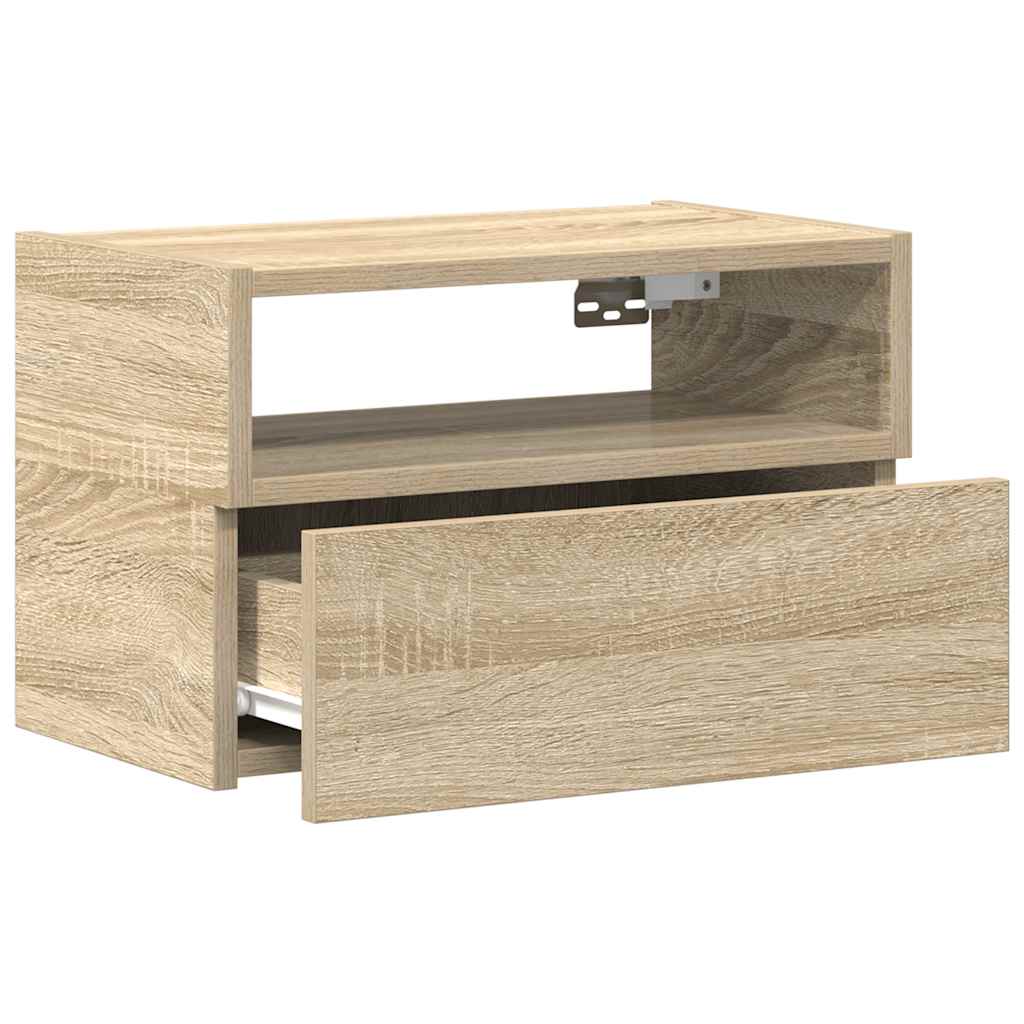 vidaXL Wall-mounted Bedside Cabinets 2 pcs Sonoma Oak 45x26x28.5 cm