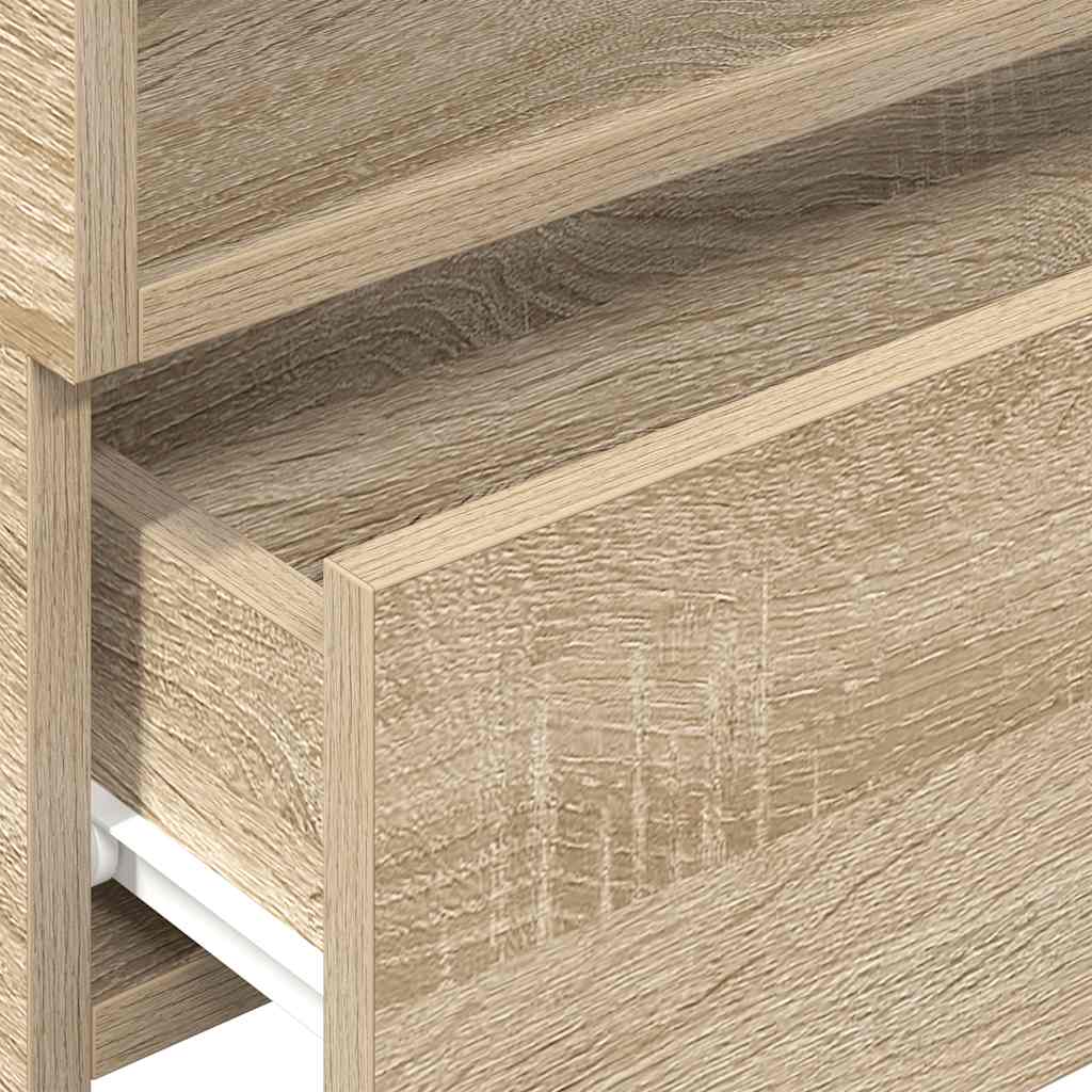 vidaXL Wall-mounted Bedside Cabinets 2 pcs Sonoma Oak 45x26x28.5 cm