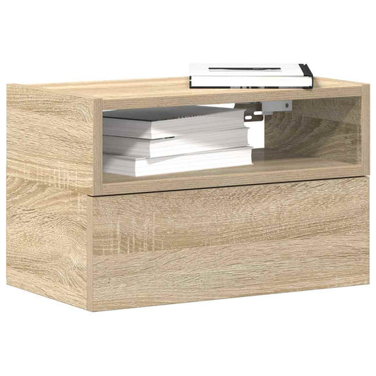 vidaXL Wall-mounted Bedside Cabinets 2 pcs Sonoma Oak 45x26x28.5 cm