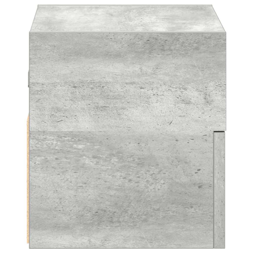 vidaXL Wall-mounted Bedside Cabinets 2 pcs Concrete Grey 45x26x28.5 cm