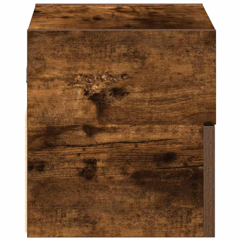 vidaXL Wall-mounted Bedside Cabinet Smoked Oak 45x26x28.5 cm