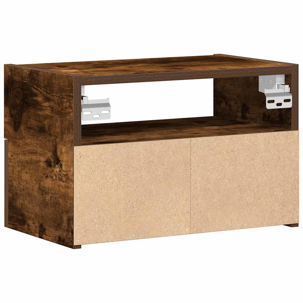 vidaXL Wall-mounted Bedside Cabinet Smoked Oak 45x26x28.5 cm