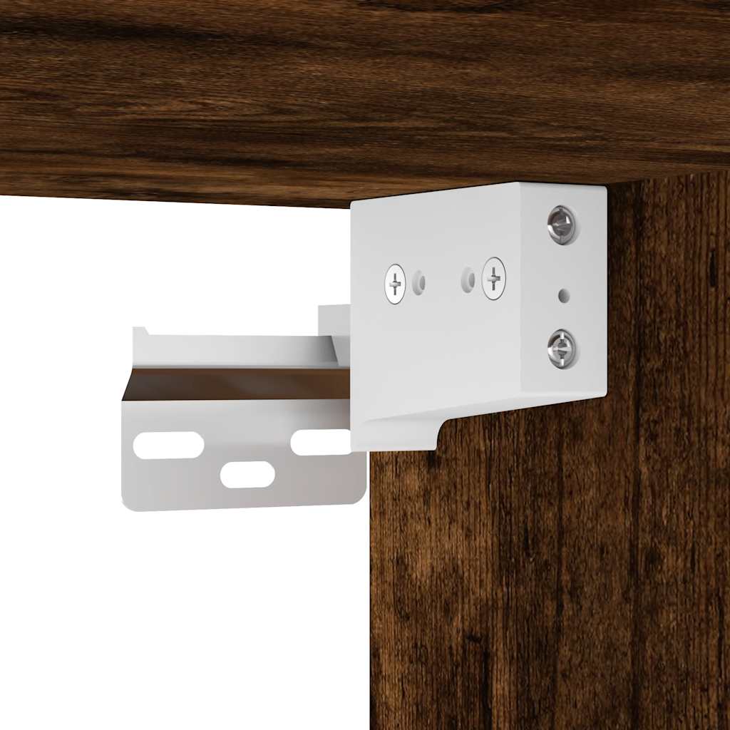 vidaXL Wall-mounted Bedside Cabinet Smoked Oak 45x26x28.5 cm