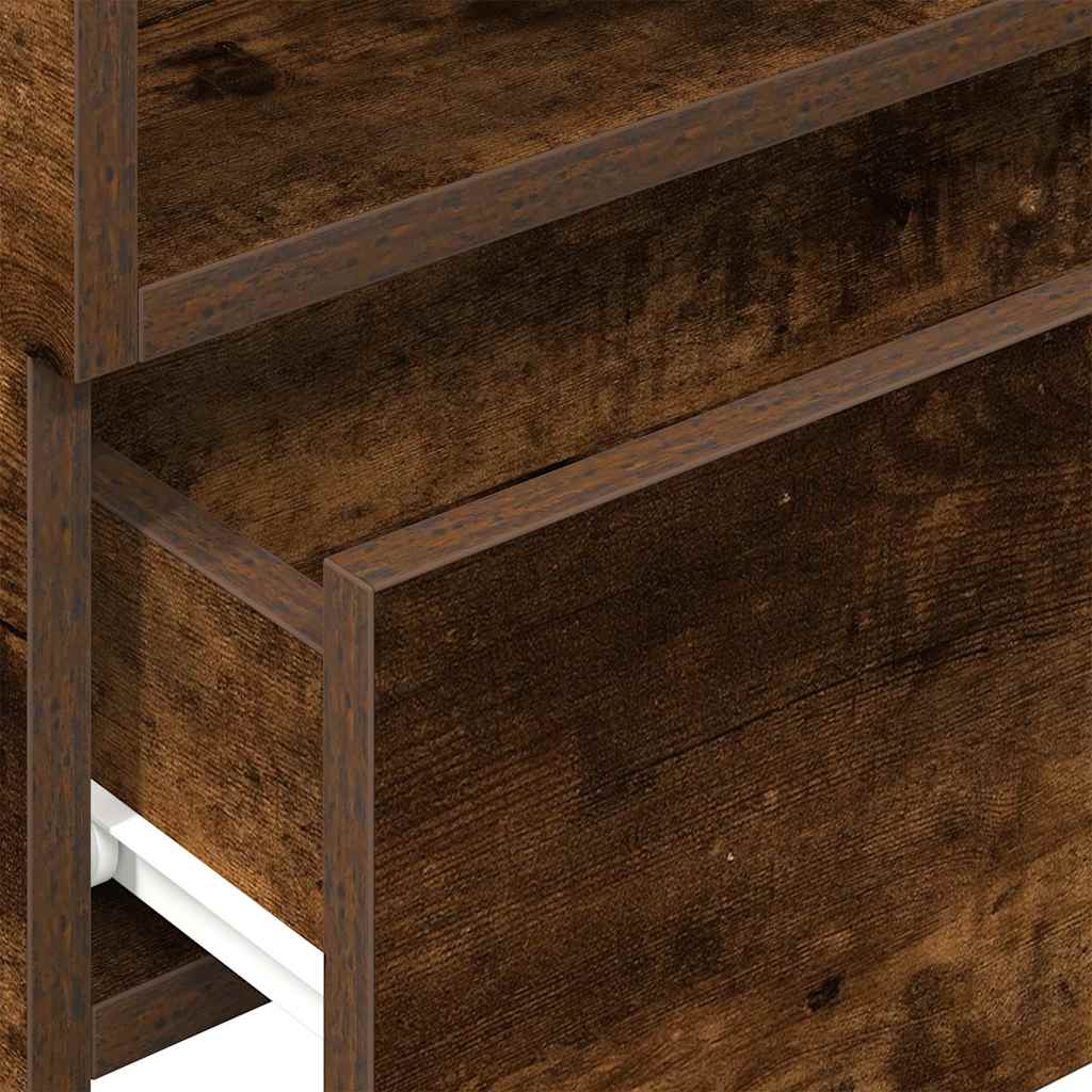vidaXL Wall-mounted Bedside Cabinet Smoked Oak 45x26x28.5 cm