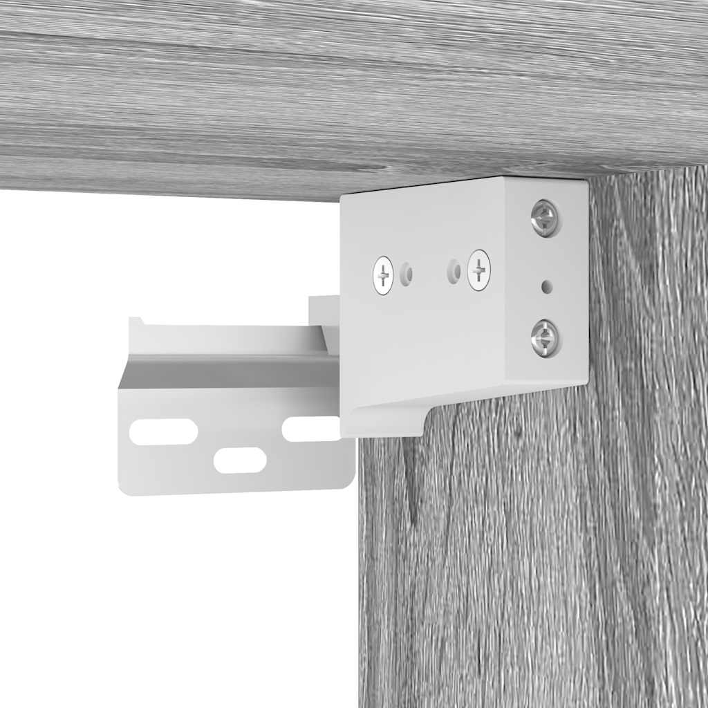 vidaXL Wall-mounted Bedside Cabinet Grey Sonoma 45x26x28.5 cm