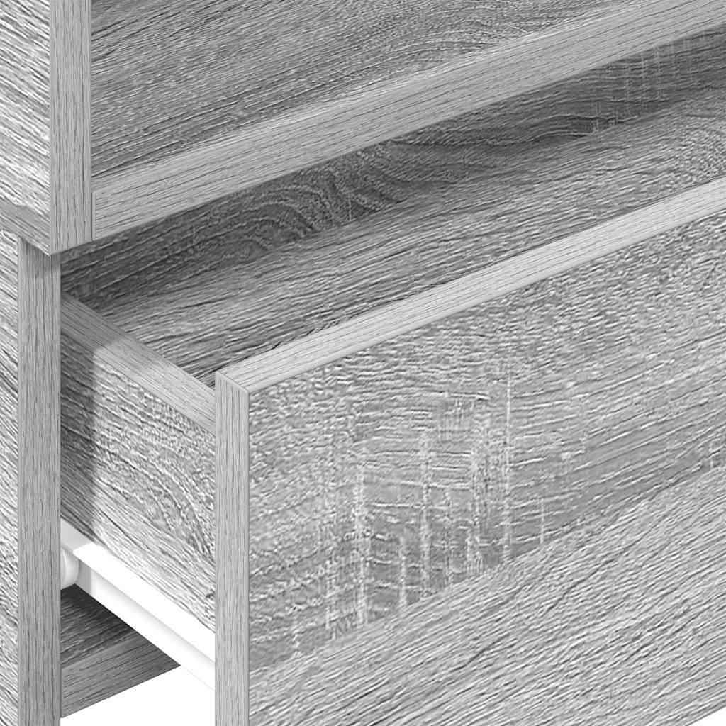 vidaXL Wall-mounted Bedside Cabinet Grey Sonoma 45x26x28.5 cm