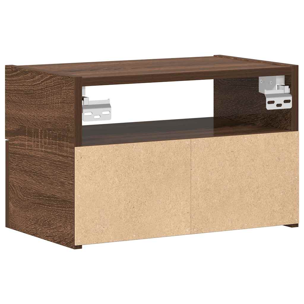 vidaXL Wall-mounted Bedside Cabinets 2 pcs Brown Oak 45x26x28.5 cm