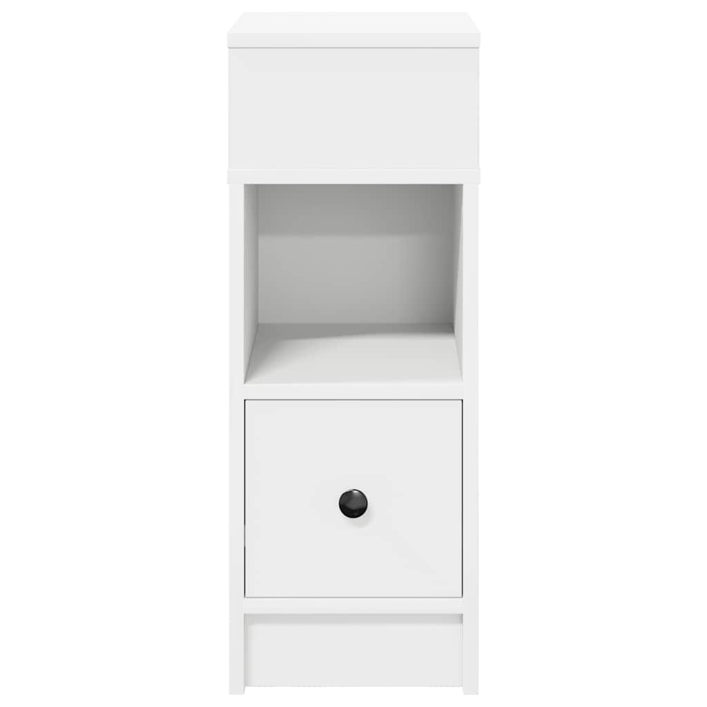 vidaXL Bedside Cabinet with Drawer White 25x31x66 cm