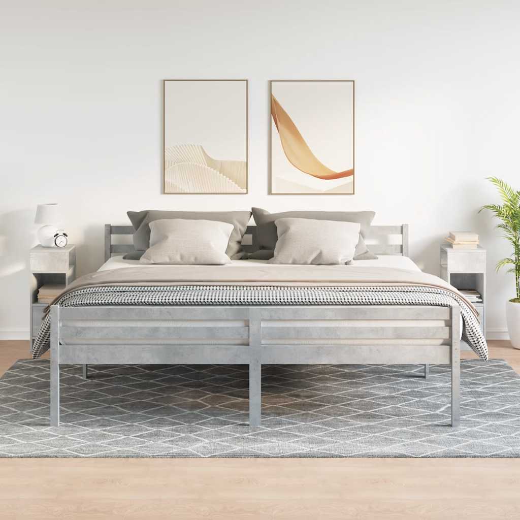 Bedside Cabinets 2 pcs with Drawer Concrete Grey 25x31x66 cm