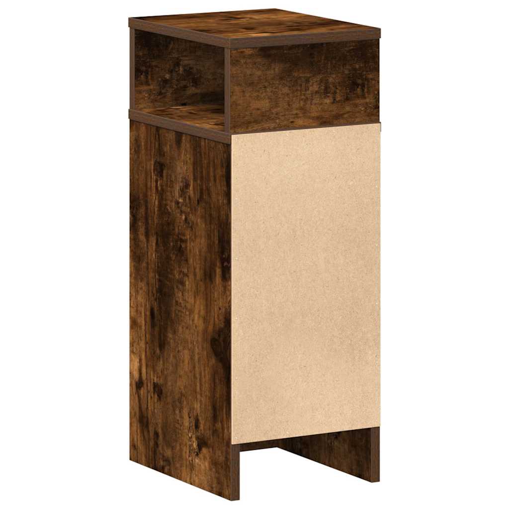 Bedside Cabinets 2 pcs with Drawer Smoked Oak 25x31x66 cm
