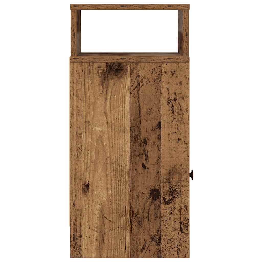 Bedside Cabinets 2 pcs with Drawer Old Wood 25x31x66 cm