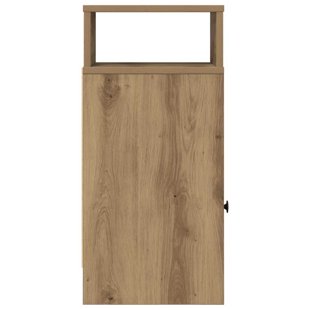 Bedside Cabinets 2 pcs with Drawer Artisan Oak 25x31x66 cm