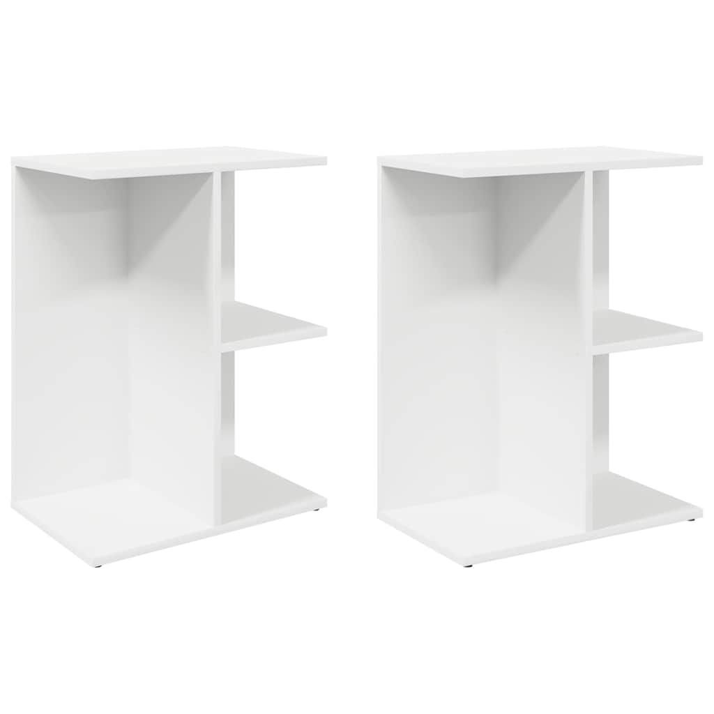 vidaXL Bedside Tables 2 pcs White 46.5x29x61 cm Engineered Wood