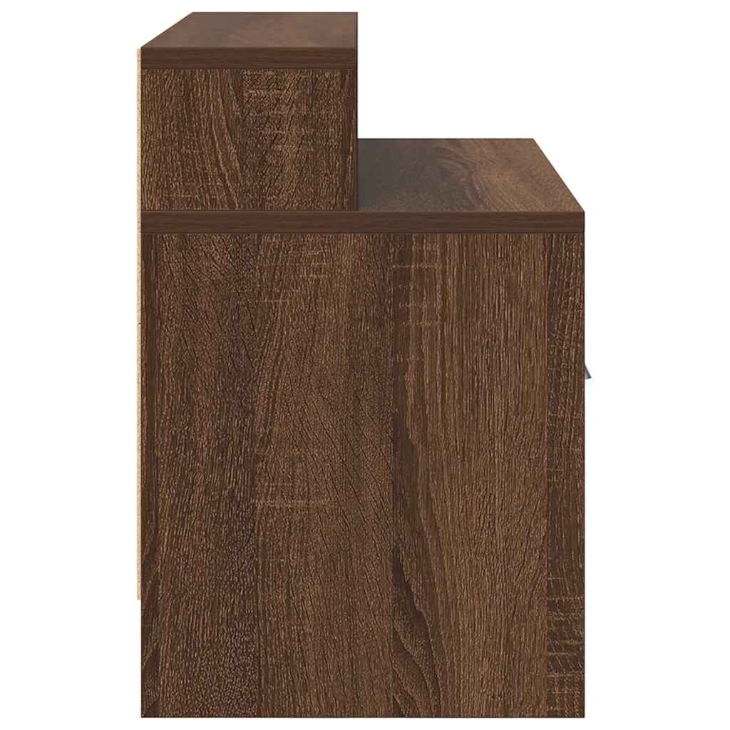 vidaXL Bedside Cabinets with Drawer 2 pcs Brown Oak 51x31x47 cm