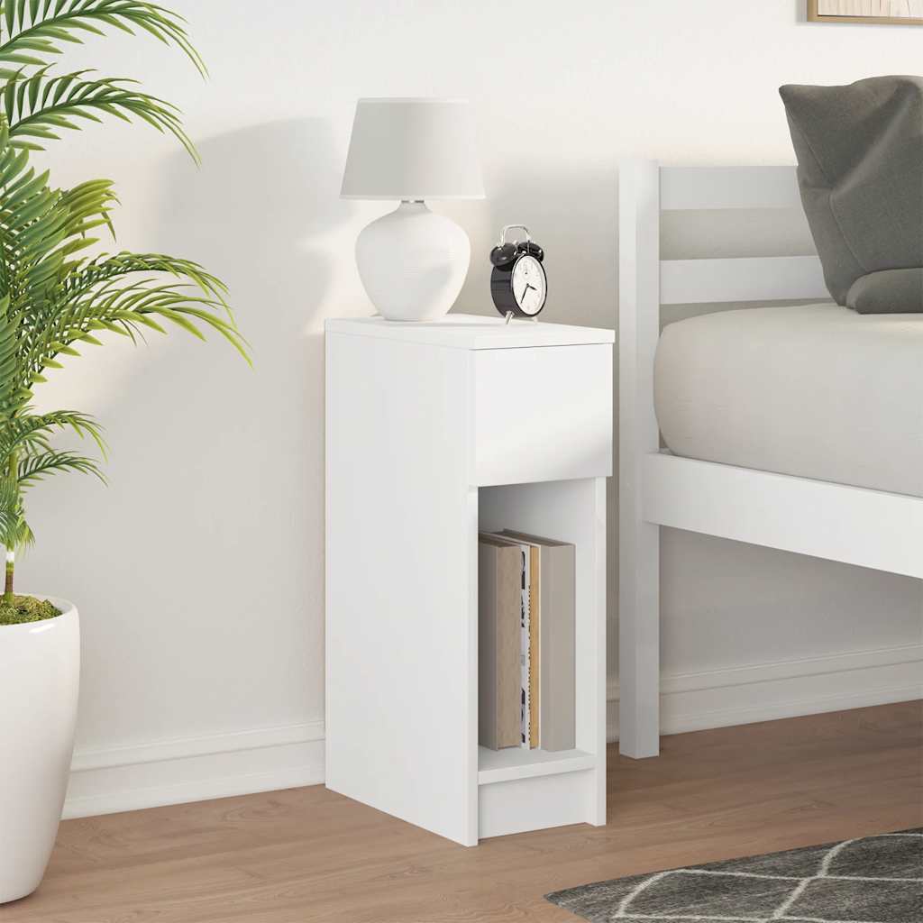 vidaXL Bedside Cabinet with Drawer White 20x36x60 cm