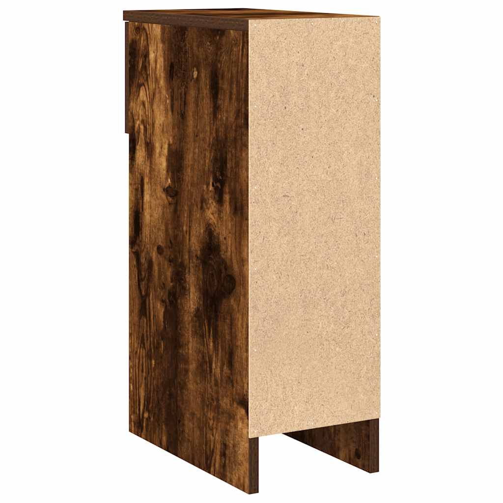 Bedside Cabinets with Drawer 2 pcs Smoked Oak 20x36x60 cm