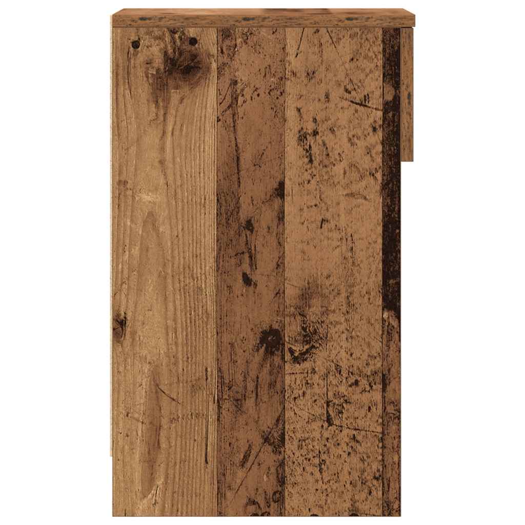 Bedside Cabinets with Drawer 2 pcs Old Wood 20x36x60 cm