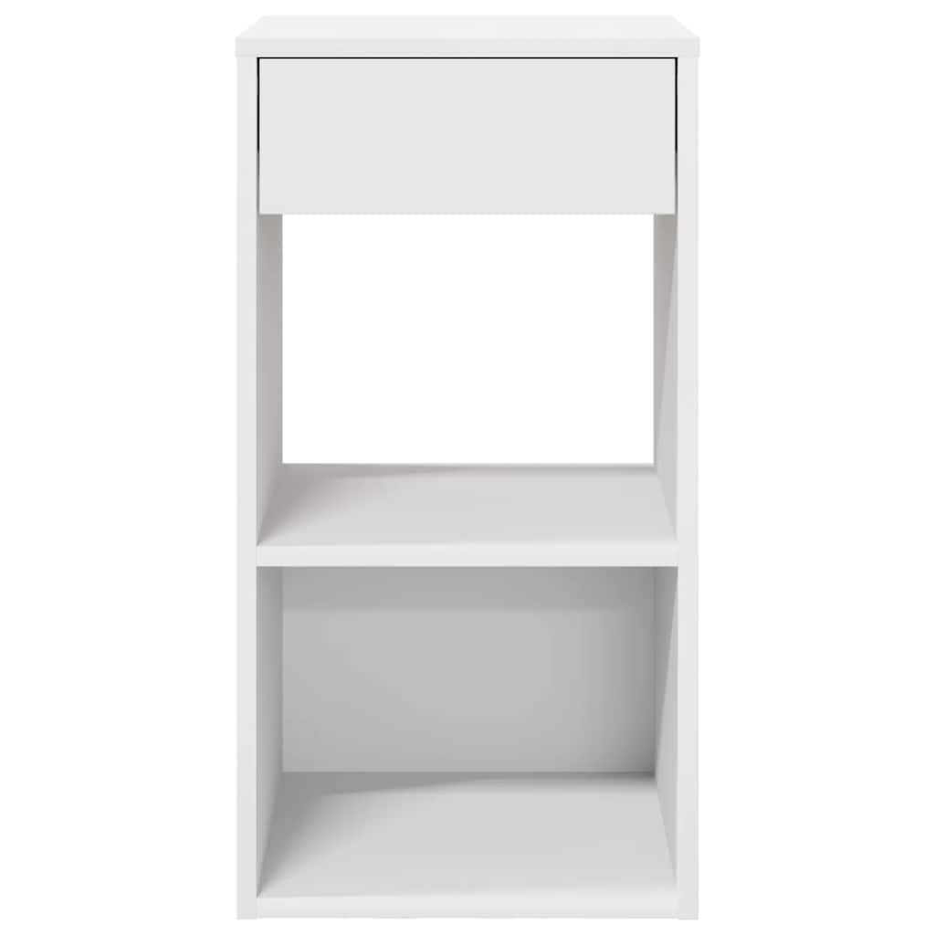 vidaXL Bedside Cabinet with Drawer White 35x34x66.5 cm