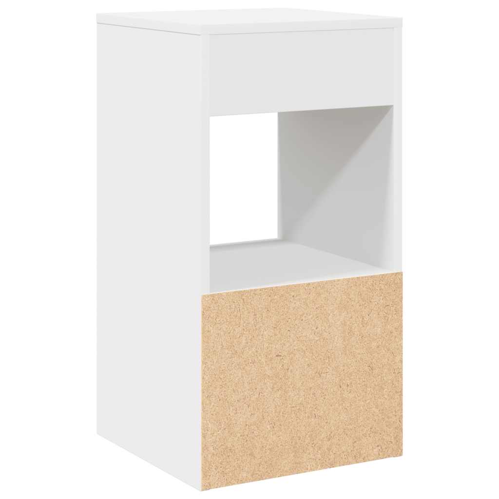 vidaXL Bedside Cabinet with Drawer White 35x34x66.5 cm